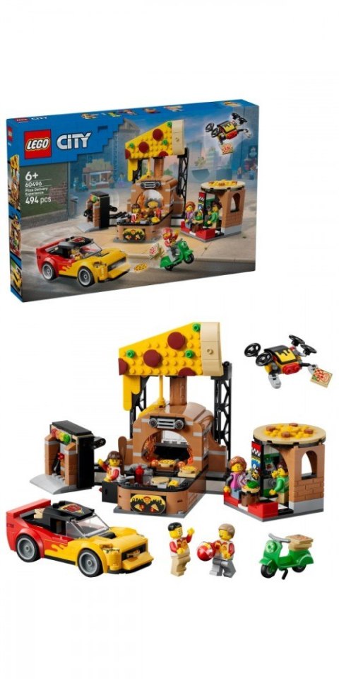 Klocki City 60496 Dostawa pizzy z pojazdami LEGO