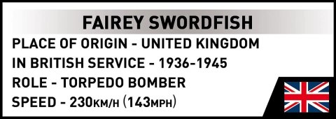 Klocki Fairey Swordfish - Executive Edition 959 klocków Cobi Klocki