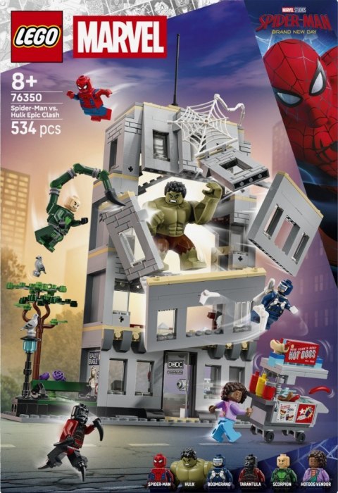 Klocki Marvel Super Heroes 76350 Epickie starcie: Spider-Man kontra Hulk LEGO