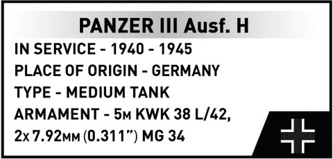Klocki Panzer III Ausf.H 963 elementy Cobi Klocki