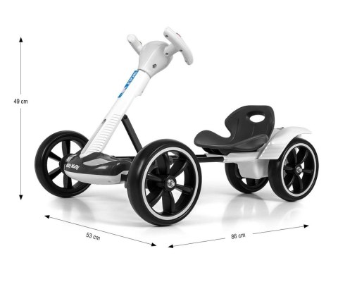 Pojazd gokart na akumulator Bolt biały Milly Mally