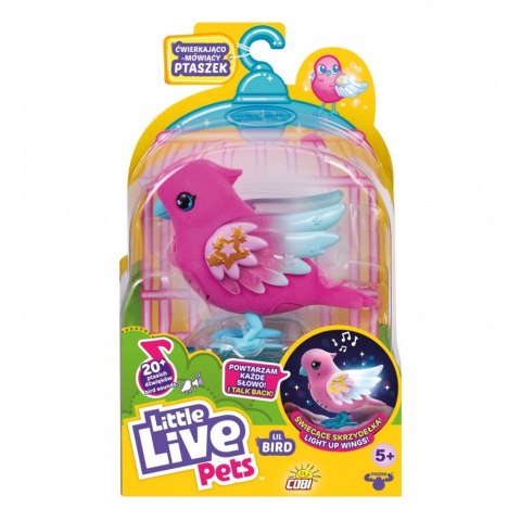 Figurka interaktywna Little Live Pets - Ptaszek różowy Cobi