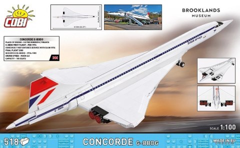 Klocki Samolot Concorde G-BBDG 518 elementów Cobi Klocki