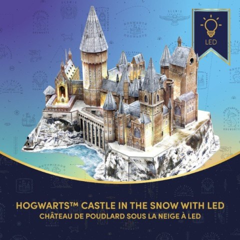 Puzzle 3D - Harry Potter Zamek Hogwart w śniegu LED Cubic Fun