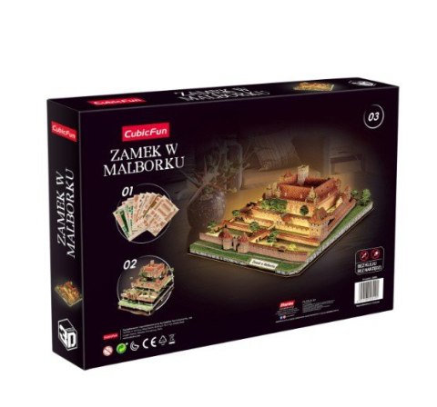 Puzzle 3D Zamek w Malborku LED Cubic Fun