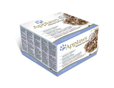 APPLAWS Fish Deluxe (Ryba Oceaniczna, Makrela&Sardynka, Tuńczyk&Krewetka, Tuńczyk) 12x70g [1018]