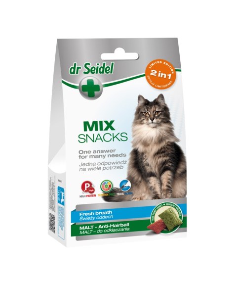 DR SEIDEL SMAKOŁYKI MIX 2w1 na świeży oddech & malt dla kotów 60g
