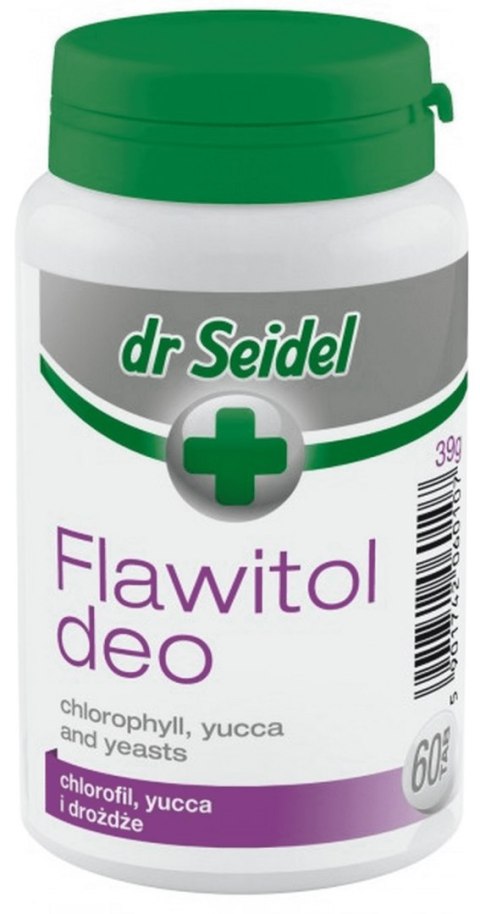 FLAWITOL DEO z chlorofilem i Yucca Schidigera 60 tabletek