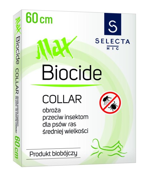 SELECTA Obroża biobójcza MaxBIOCIDE 60cm brązowa