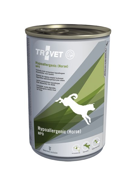 TROVET HPD Hypoallergenic Horse puszka 400g pies