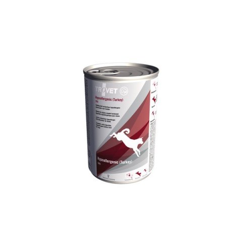 TROVET TPD Hypoallergenic Turkey puszka 400g pies