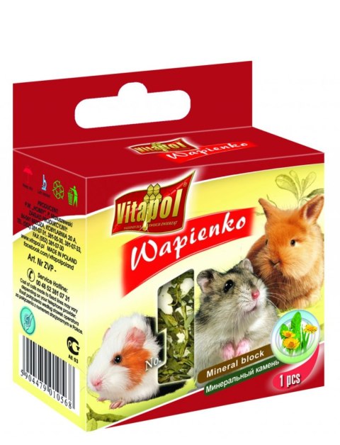 VITAPOL KOSTKA WAPIENNA DLA GRYZONI Z MNISZKIEM LEKARSKIM [ZVP-1062] 40g
