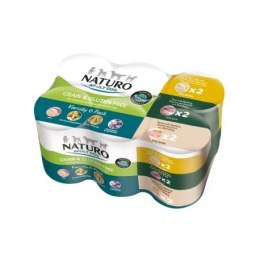 NATURO GRAIN & GLUTEN FREE VARIETY 6 Pack: 2 kaczka, 2 indyk, 2 kurczak 6x390g