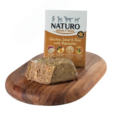 NATURO KURCZAK i JAGNIĘCINA z ryżem i warzywami 150 g