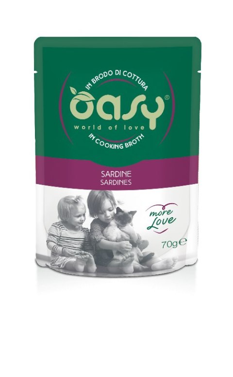 OASY MORE LOVE Saszetka Sardynki 70 g