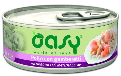 OASY NATURAL Puszka Kurczak z krewetkami 70 g