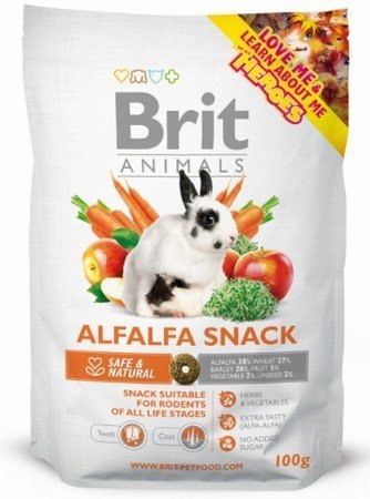 BRIT ANIMALS ALFALFA SNACK FOR RODENTS 100 g
