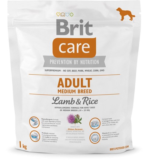 BRIT CARE ADULT MEDIUM BREED LAMB & RICE 1kg