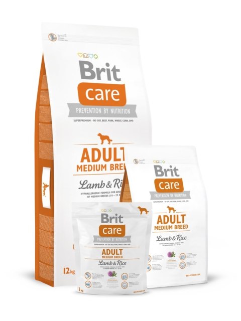BRIT CARE ADULT MEDIUM BREED LAMB & RICE 3kg