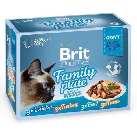 BRIT POUCH GRAVY FILLET FAMILY PLATE 12x85g