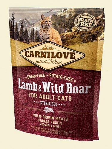 CARNILOVE CAT LAMB&WILD BOAR STERILISED 400g