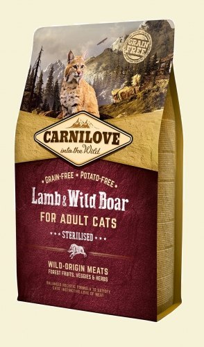 CARNILOVE CAT LAMB&WILD BOAR STERILISED 6kg