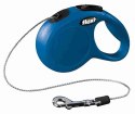 FLEXI NEW CLASSIC smycz automatyczna dla psa, linka 3m, rozm. XS do 8kg, niebieska
