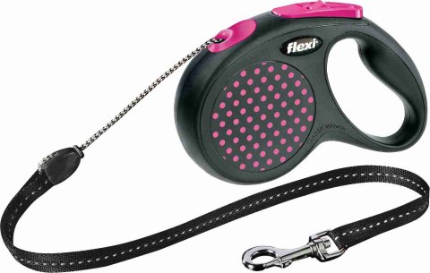 FLEXI SMYCZ Design, SZNUREK , M, 5m RÓŻOWA [FL-5604]