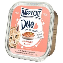 HAPPY CAT Deserówka pasztet kurczak i łosoś 100g