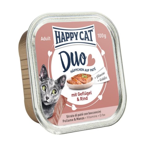 HAPPY CAT Deserówka pasztet kurczak i wołowina 100g