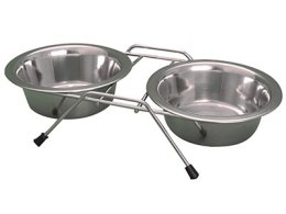 BARRY KING Chromowany stojak z miskami 0,22l [BK-18311]