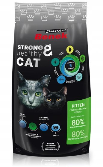 SUPER BENEK Sucha karma dla kotów Kitten - 250g