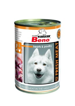SUPER BENO Meat drób z sercami 400g