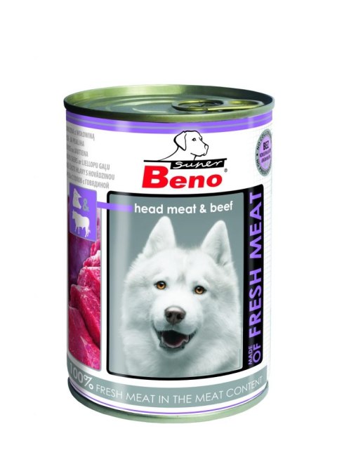SUPER BENO Meat głowizna z wołowiną 400g