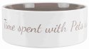 TRIXIE Miska ceramiczna Pet's Home, 0.8 l/o 16 cm, kremowa/ciemnoszara [TX-25054]