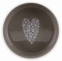 TRIXIE Miska ceramiczna Pet's Home, 0.8 l/o 16 cm, kremowa/ciemnoszara [TX-25054]