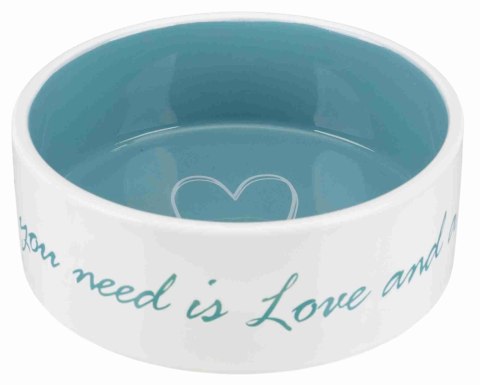 TRIXIE Miska ceramiczna Pet's Home, 0.8 l/o 16 cm, kremowa/jasnoniebieska [TX-25051]