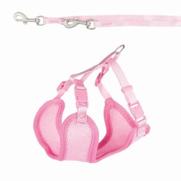TRIXIE Szelki dla szczeniąt ze smyczą 23-34cm/2m/10mm RÓŻOWE [TX-15567]