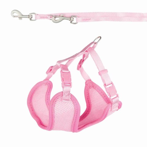 TRIXIE Szelki dla szczeniąt ze smyczą 23-34cm/2m/10mm RÓŻOWE [TX-15567]