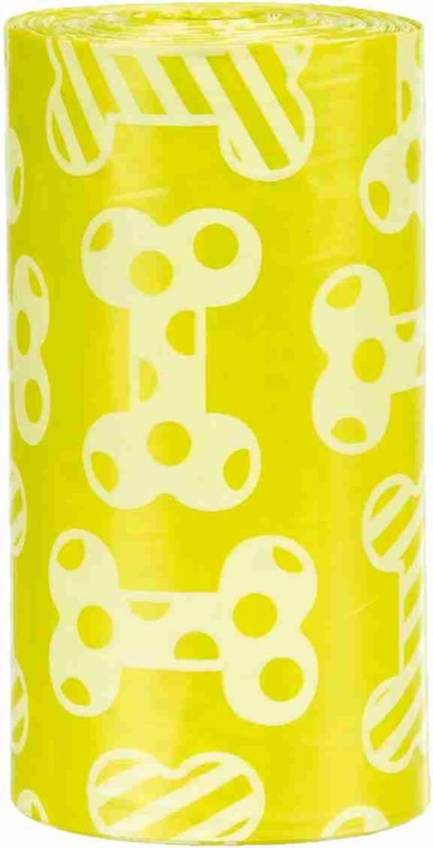 TRIXIE Woreczki na odchody o zapachu cytrynowym, M, 20szt x 4 rolki/op. żółte [TX-23473]