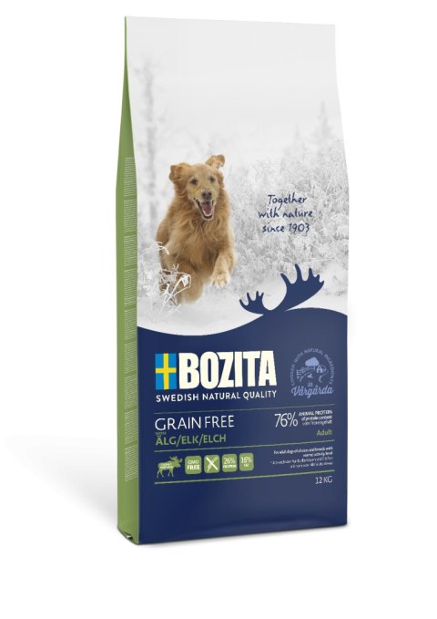 BOZITA Dog Grain Free Adult Plus Elk 12 kg