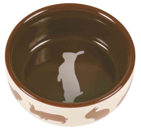 TRIXIE Miska ceramiczna dla królika z motywem, 250 ml/ śr.11 cm [TX-60733]