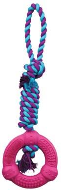 TRIXIE Pierścień ze sznurem „Denta Fun", 12 cm/41 cm [TX-33191]
