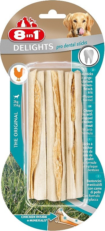 8in1 Przysmak Delights Pro Dental Bone Sticks [T117230] 3 szt.