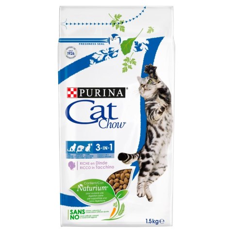 PURINA CAT CHOW SPECIAL CARE 3w1 Bogata w indyka 1,5kg