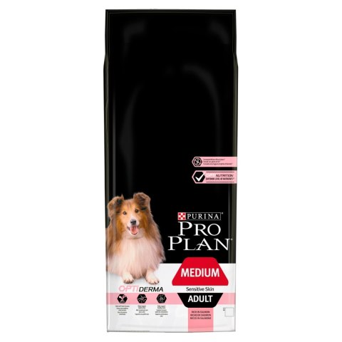 PURINA PRO PLAN MEDIUM ADULT Sensitive Skin OPTI DERMA Łosoś 14kg