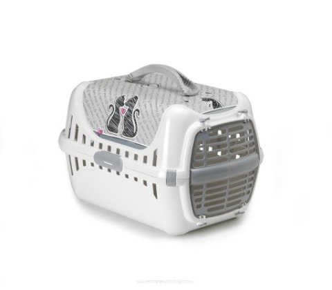 YARRO Transporter Trendy mały z plastikowymi drzwiami Zakochany Kot 30,5x50x33,5cm [Y2519-1163]