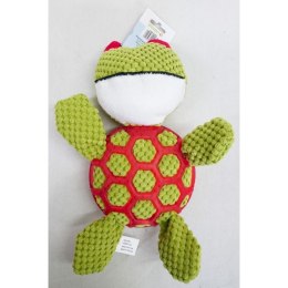 YARRO Zabawka pluszowa dla psa - żółw piszczący z gumową siatką 28cm [Y0006]