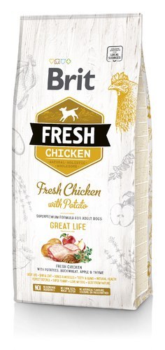 BRIT FRESH CHICKEN WITH POTATO ADULT GREAT LIFE 12 kg
