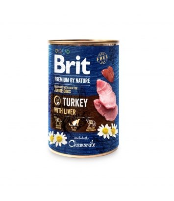 BRIT Premium By Nature Puszka Indyk z Wątróbką 800g